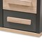 Baxton Studio Pandora Modern Dark Grey and Light Brown Two-Tone 2-Drawer Nightstand 141-7961 - alternate 7
